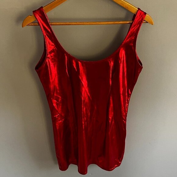 Music Legs Lingerie Dress Red Metallic One Size - Picture 1 of 9